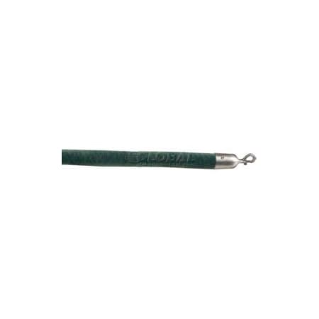 Lavi Industries 4'L Evergreen Velour Rope With Satin S/S Hooks 44-930161/4EG